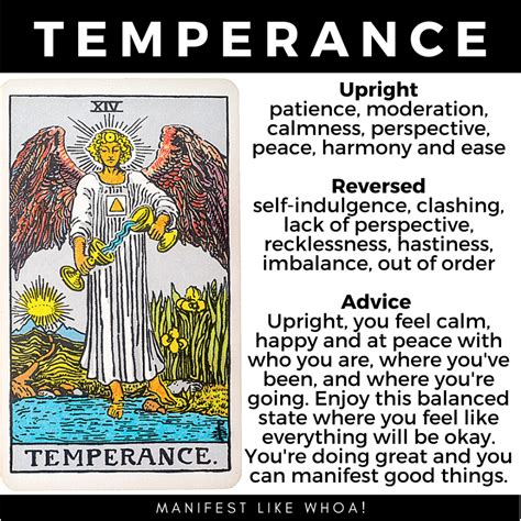 Temperance Tarot Guide Meanings Symbolism Major Arcana