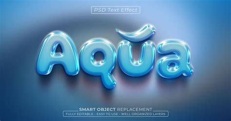 Water Text Psd