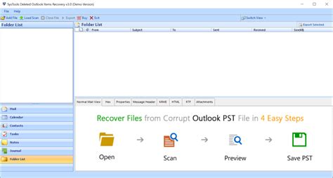 Outlook Deleted Folder Recovery Software Free Edition