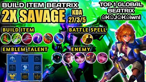 Build Beatrix Tersakit Setelah Di Nerf 2 Kali Savage By Top 1 Global