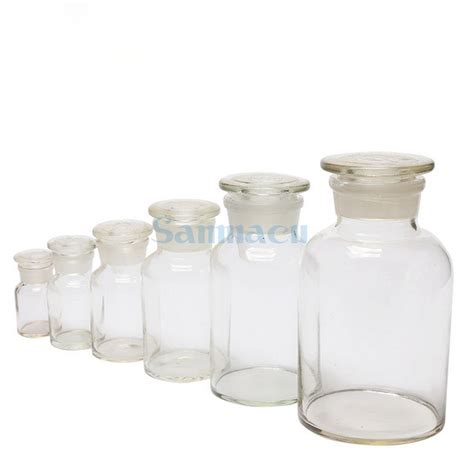 60 2500ml Clear Glass Jar Wide Mouthed Reagent Bottle Chemical Experiment Ware Ebay