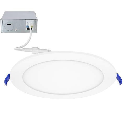 Maxxima 8 In 5cct Round Recessed Led Downlight 1600 Lumens Slim Round