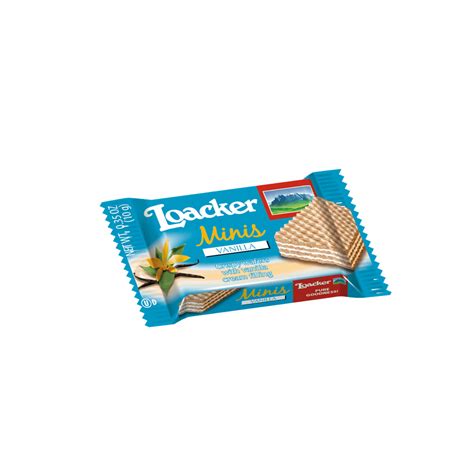 Loacker Minis Vanilla Wafers 10g035oz Pack Of 50