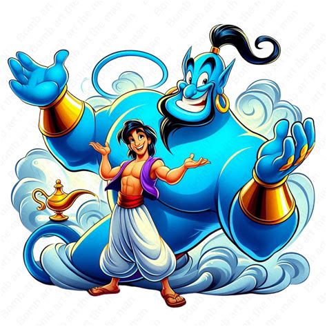 Aladdin and Genie Clipart, Aladdin Png, Aladdin Clipart - Etsy