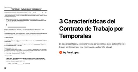 3 Características del Contrato de Trabajo por Temporales