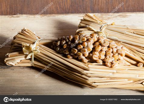 Natto Fermented Soybeans Japanese Healthy Traditional Food — Stock ...