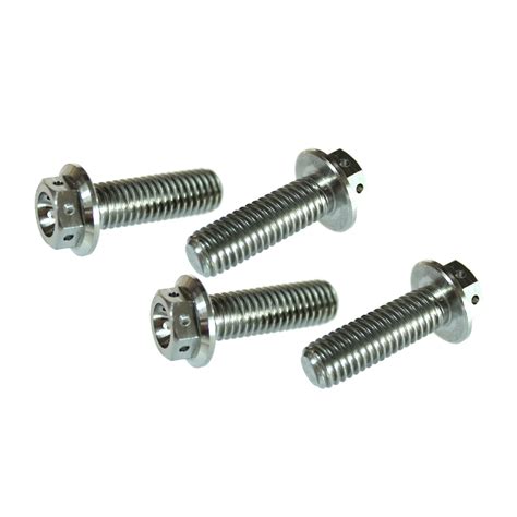 Titanium Hex Head Flange Bolt M8x16 10mm Socket X4 Pack