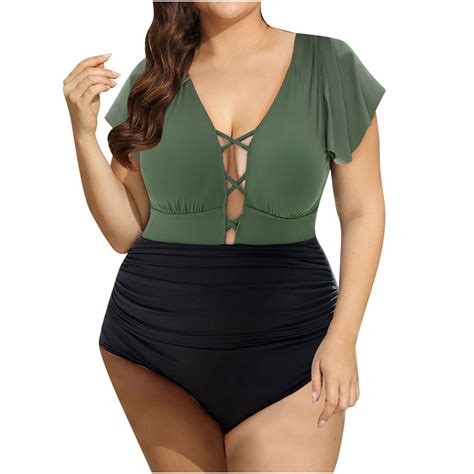 Fnfyfh Piece Tankini With Skirt Swimsuits For Plus Size Women Women