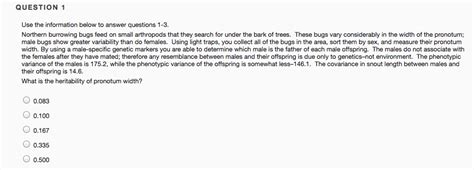 This is a Evolutionary Biology question | Chegg.com 