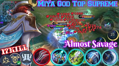 Maniac Kill Miya God Sec Maniac Build Top Global Miya