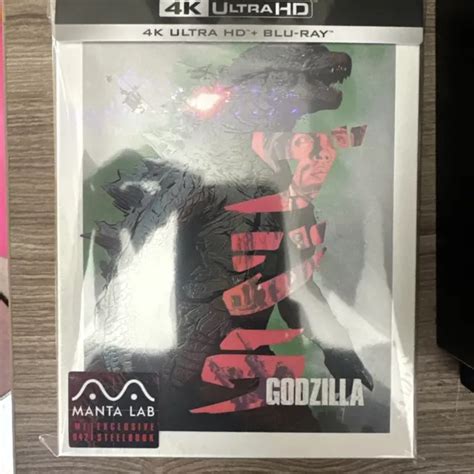 NUOVO GODZILLA 4K Full Slip SteelBook Blu Ray 2014 MANTA LAB EUR 141