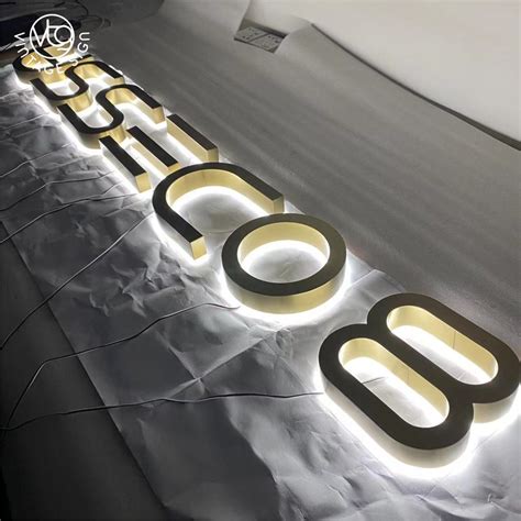 Custom Wall Mounted Advertising Outdoor Led Backlit Letters Signs