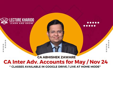 CA Inter Advanced Accounts By CA Abhishek Zaware May Nov 24