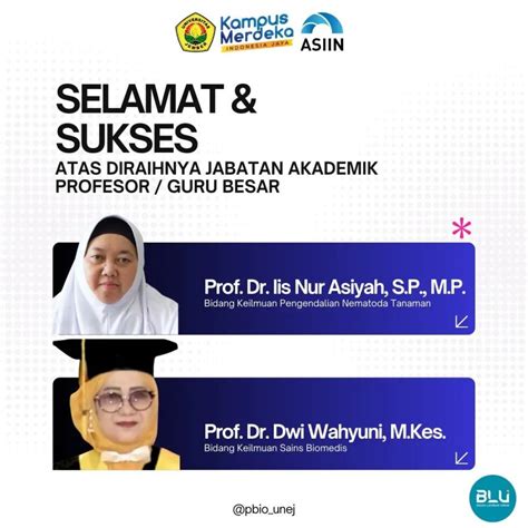 Dua Dosen Pendidikan Biologi Meraih Jabatan Akademik Sebagai Guru Besar