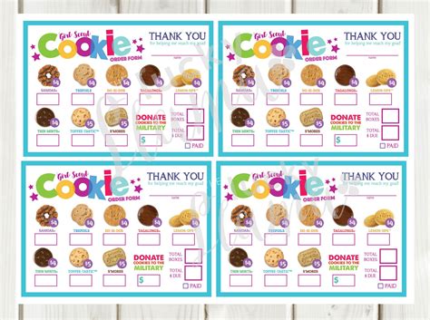 Lbb Mini Girl Scout Cookie Order Form Printable Etsy