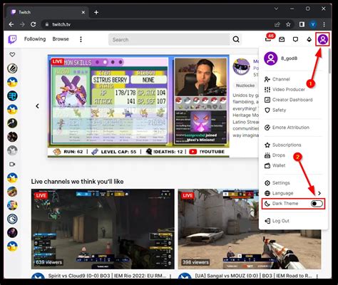 How To Enable Or Disable Dark Mode On Twitch Tab Tv