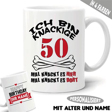 Tasse Geburtstag Mit Name Personalisiert Knackige Knochen