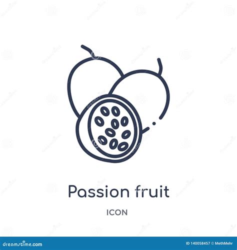 Linear Passion Fruit Icon From Fruits Outline Collection Thin Line