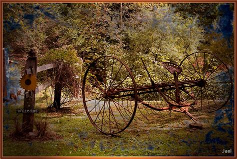 "ANTIQUE HORSE DRAWN HAY RAKE" by Jael | Redbubble