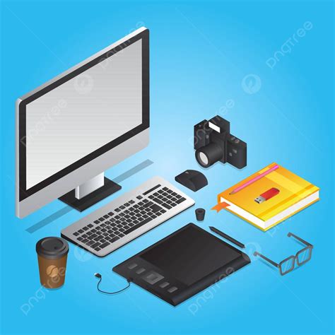 Computer And Graphic Design Tools Illustrated In 3d Vector, Electronic ...