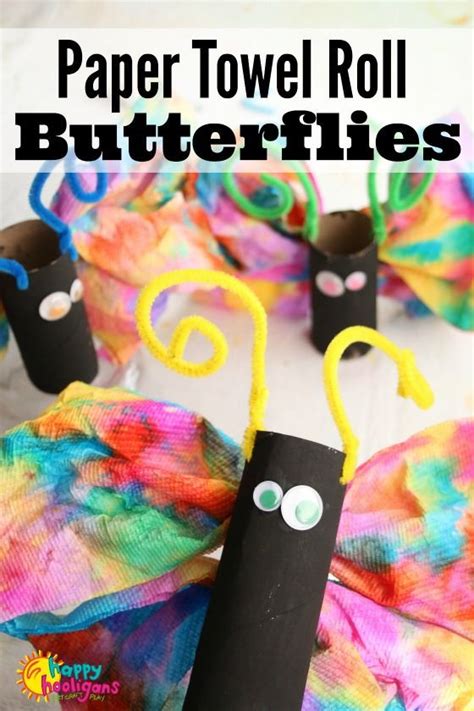 Adorable Paper Towel Roll Butterfly Craft For Preschoolers Paper