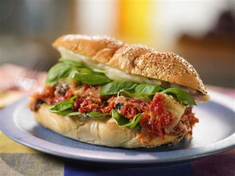 Eggplant Parmigiana Sandwich Recipe Alex Guarnaschelli Food Network