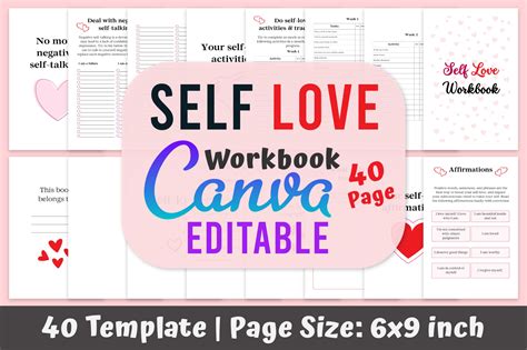 Self Love Workbook Canva Template Kdp Graphic By Designmela01