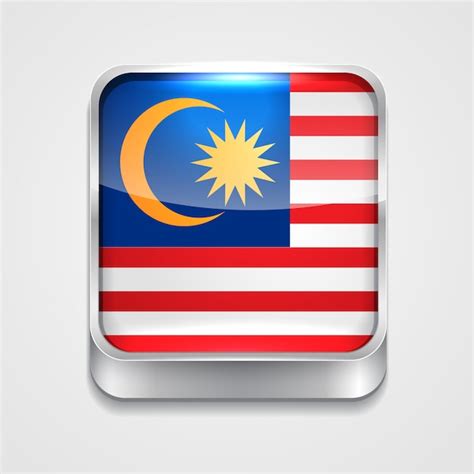 Premium Vector | style flag icon of malaysia