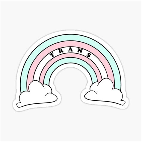 Pastel Pride Trans Sticker For Sale By Tshell Redbubble