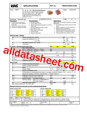 T N X Datasheet Pdf Vacuumschmelze Gmbh Co Kg