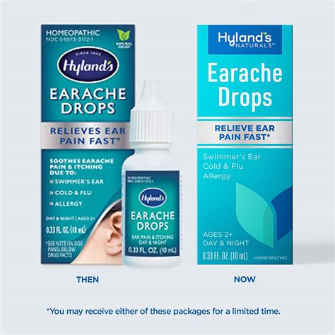 Buy Ear Drops for Swimmers Ear, Hyland's Earache Drops for clogged ears, fast, natural, (2 pack ...