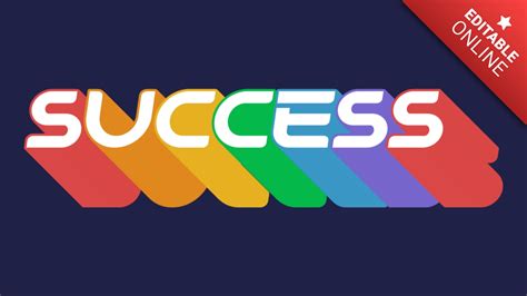 Success Alfabeto Coloreado Con Larga Sombra D Generador De Efectos