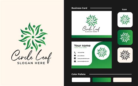 Leaf Logo Template Branding Set 2386658 Vector Art at Vecteezy