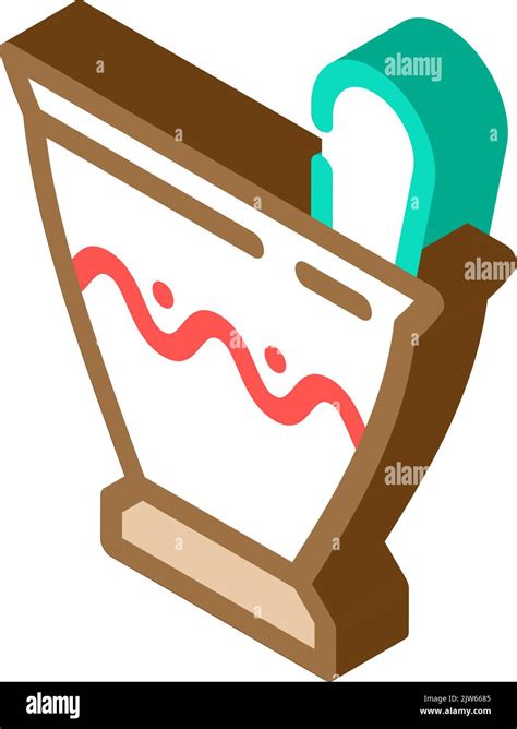 Antique Clay Crockery Isometric Icon Vector Illustration Stock Vector