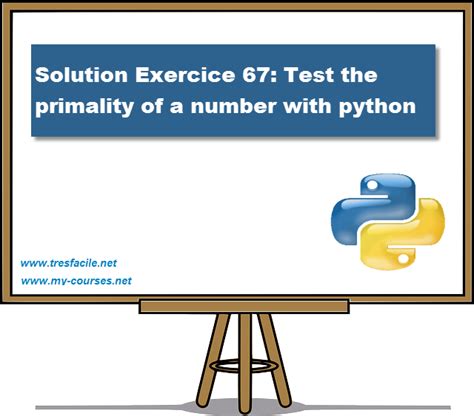 Solution Exercise Prim Number In Python My Courses