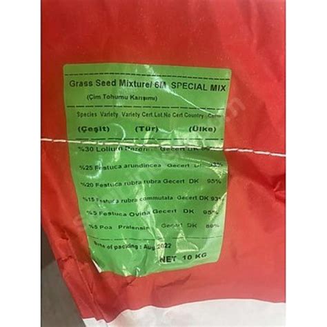 ÇİM TOHUMU İthal 6 li Karışım ECO PLANET SEED 6 M Mix 5 KG İmar ve