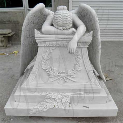 Life Size Marble Weeping Angel Statues Monument Headstone