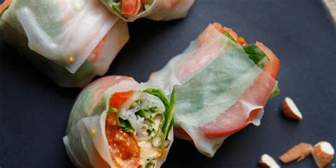 Rouleaux De Printemps Aux Tomates De France Amandes Et Basilic Facile