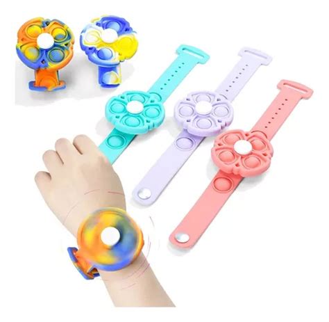 Pulsera Giratoria Pop It Fidget Antiestrés Sensorial 8 Pieza Cuotas