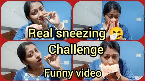 Part 2real Sneezing 🤧 Challengewith Grassfunny 😂requested Video