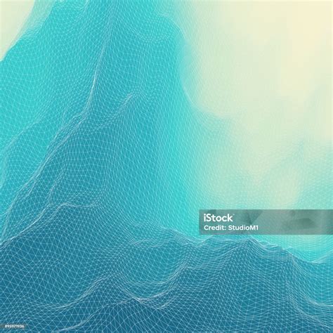 permukaan air latar belakang kisi bergelombang mosaik ilustrasi vektor