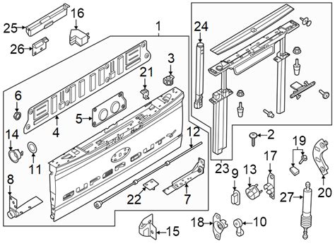 Ford F Super Duty Tailgate Hinge W Flex Step W O Power Close