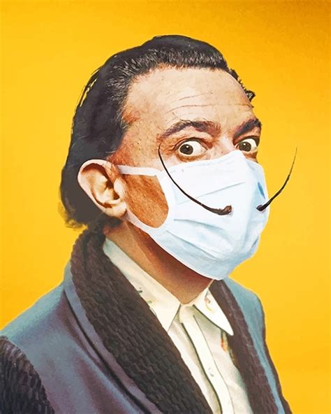 Salvador Dali Wearing Mask Paint By Number Num Paint Kit