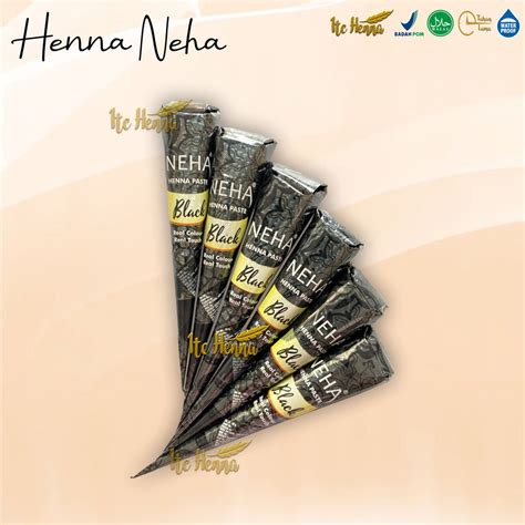 Jual Neha Hitam Henna Cone 1 2 Box Isi 6 Cone Shopee Indonesia