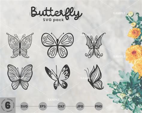 Mariposas Svg Pack Mariposa Svg Mariposa Archivos Svg De Paquete