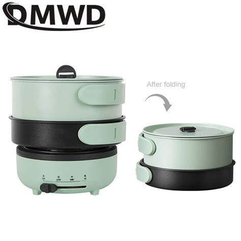 Dmwd V Multifunction Electric Hot Pot With Folding Handle Mini