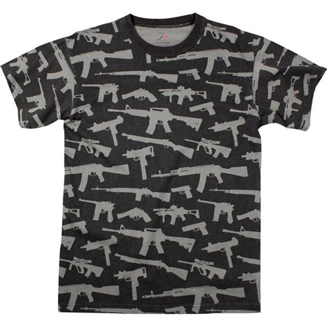 Black Vintage Guns And Rifles Military T Shirt Galaxy Army Navy