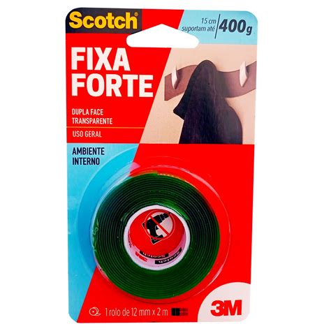 Fita Dupla Face Fixa Forte 3M VHB Original 12mm X 2m Shopee Brasil