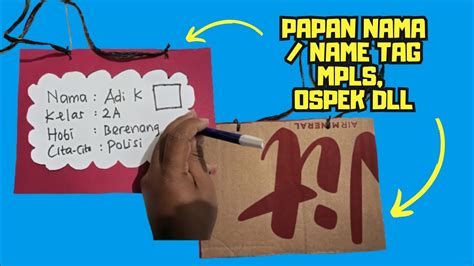 Cara Membuat Name Tag Papan Nama Untuk MPLS Dari Kertas Yang Mudah