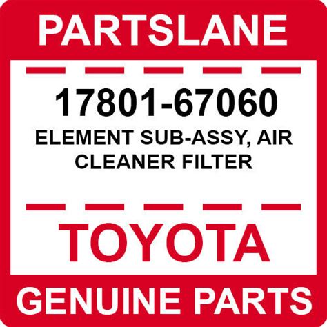 Toyota Air Filter Cross Reference